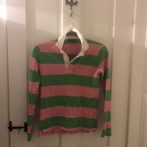 Original preppy pink and green polo shirt